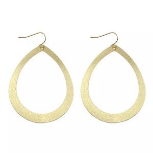 Gold teardrop boho earrings